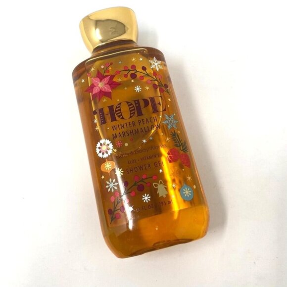 Bath & Body Works Hope Winter Peach Marshmallow Shower Gel Body Lotion Set - Picture 2 of 7